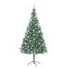 Árbol de Navidad artificial Verde 210 cm PVC y acero 3