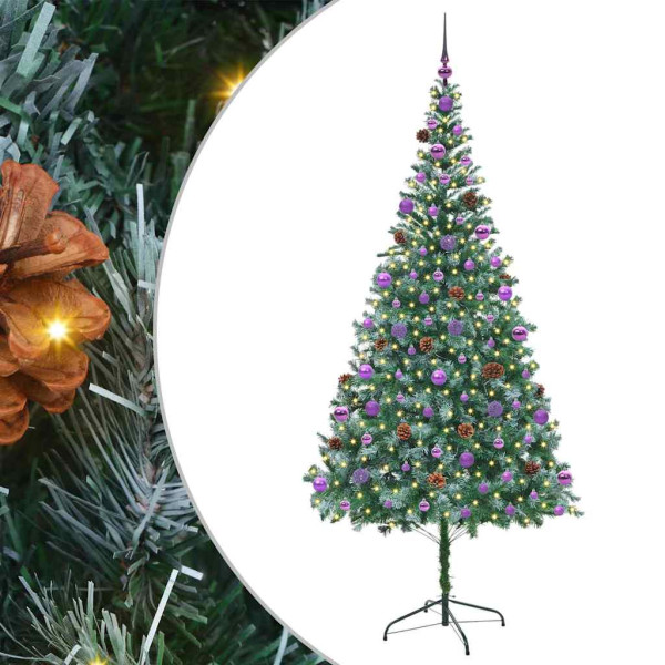 Árbol de Navidad artificial Verde 210 cm PVC y acero M 2