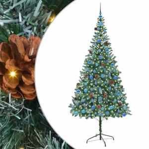 Árbol de Navidad artificial Verde 210 cm PVC y acero H