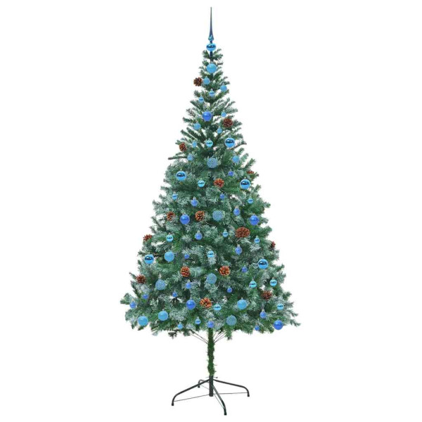 Árbol de Navidad artificial Verde 210 cm PVC y acero M 4
