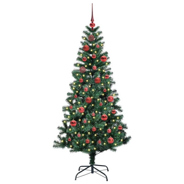 Árbol de Navidad Artificial Preiluminado Verde 150 cm M 3