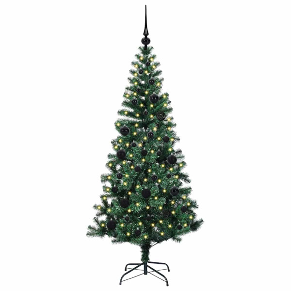 Árbol de Navidad Artificial Preiluminado Verde 150cm M 3