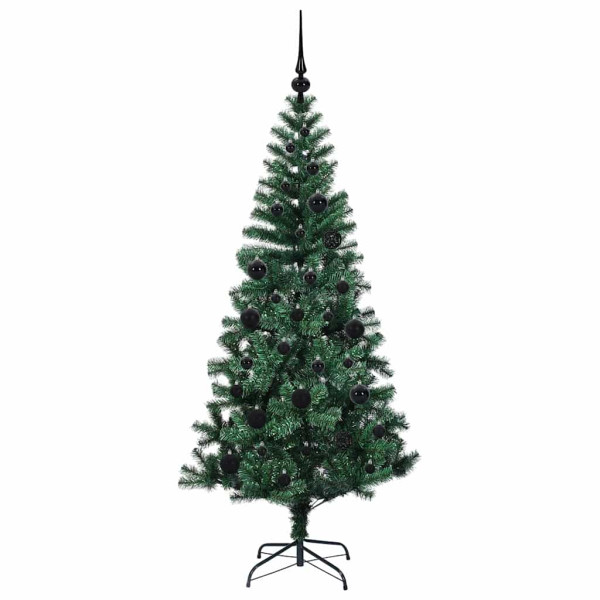 Árbol de Navidad Artificial Preiluminado Verde 150cm M 4