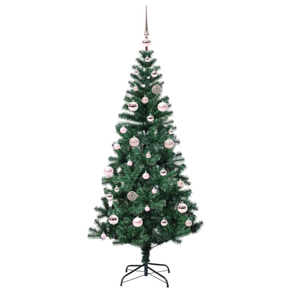 Árbol de Navidad Artificial Preiluminado Verde 150 cm M 3
