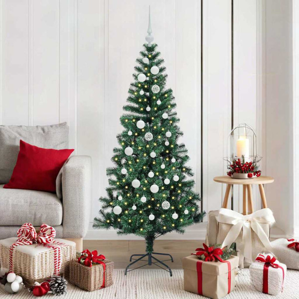 Árbol de Navidad Artificial Preiluminado Verde 150cm D
