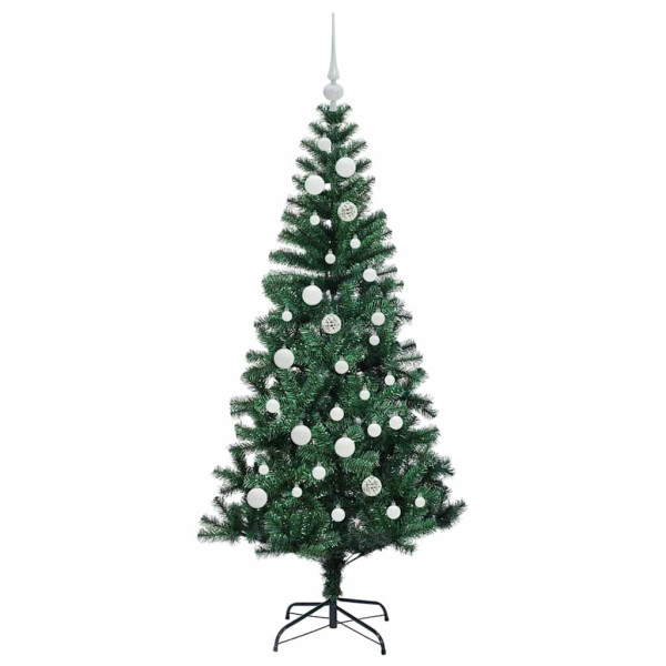 Árbol de Navidad Artificial Preiluminado Verde 150cm M 4