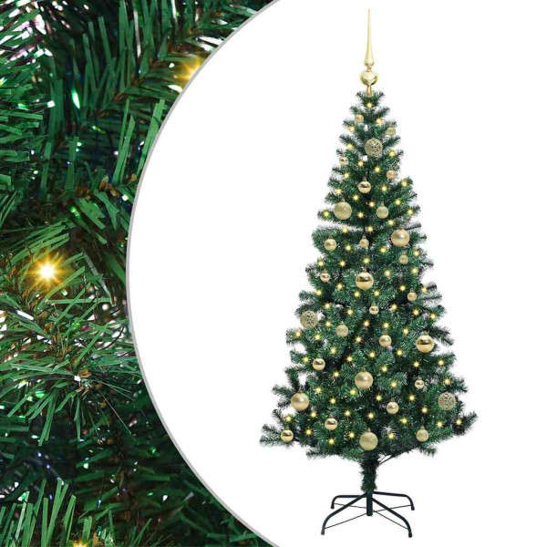 Árbol de Navidad Artificial Preiluminado Verde 150cm M 2