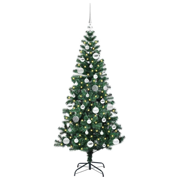 Árbol de Navidad Artificial Preiluminado Verde 150cm M 3