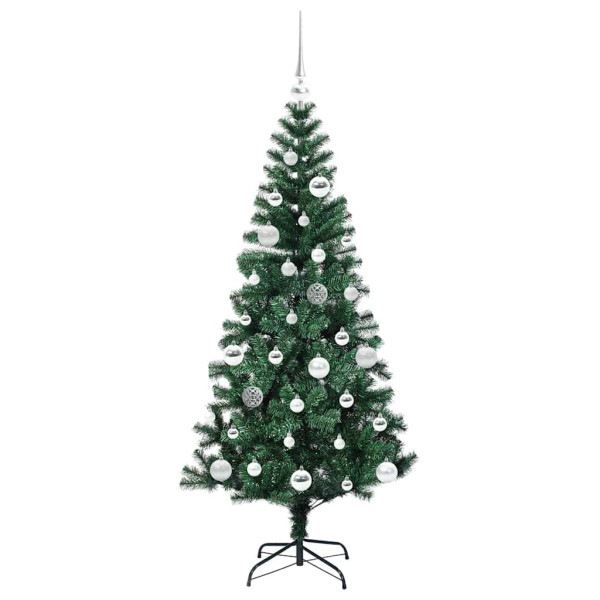 Árbol de Navidad Artificial Preiluminado Verde 150cm M 4