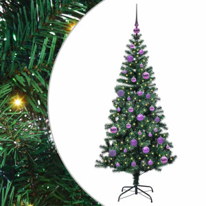 Árbol de Navidad Artificial Preiluminado Verde 150cm H