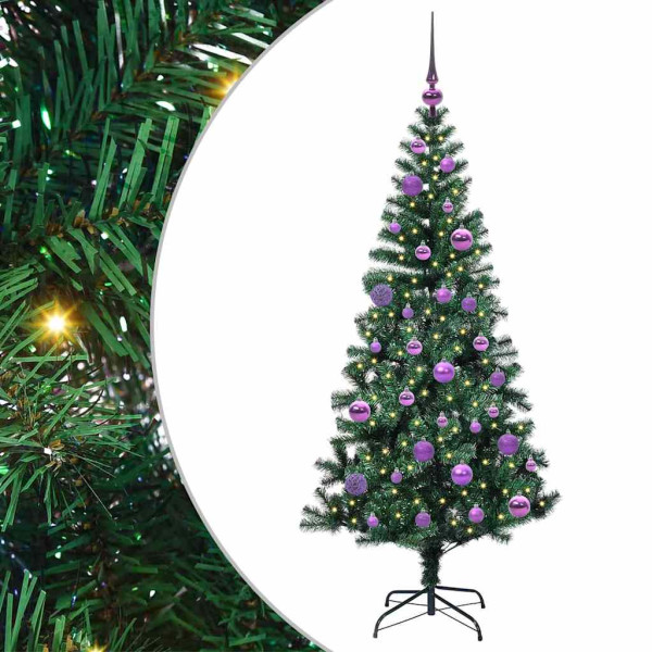 Árbol de Navidad Artificial Preiluminado Verde 150cm M 2