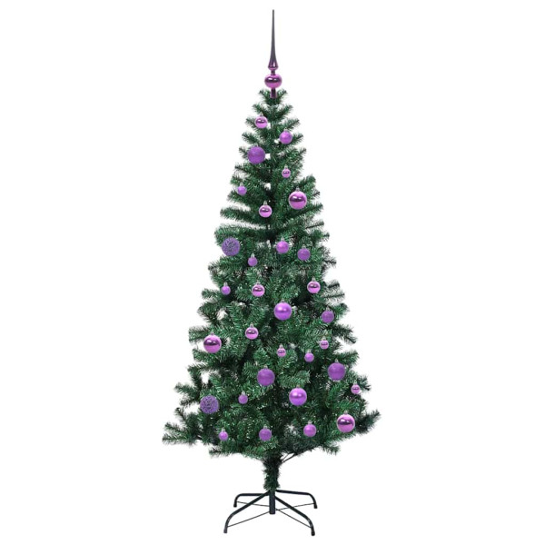 Árbol de Navidad Artificial Preiluminado Verde 150cm M 4