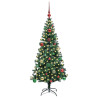 Árbol de Navidad Artificial Preiluminado Verde 150cm 3