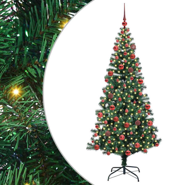 Árbol de Navidad Artificial Preiluminado Verde 180 cm M 2