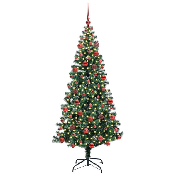 Árbol de Navidad Artificial Preiluminado Verde 180 cm M 3