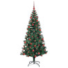 Árbol de Navidad Artificial Preiluminado Verde 180 cm 4