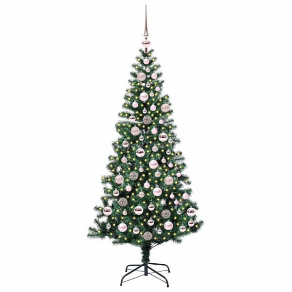Árbol de Navidad Artificial Preiluminado Verde 180 cm M 3