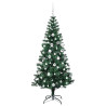 Árbol de Navidad Artificial Preiluminado Verde 180 cm 4