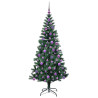 Árbol de Navidad Artificial Preiluminado Verde 180 cm 4