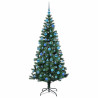Árbol de Navidad Artificial Preiluminado Verde 180 cm 4
