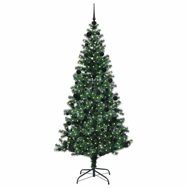 Árbol de Navidad Artificial Preiluminado Verde 210 cm M 3
