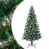 Árbol de Navidad Artificial Preiluminado Verde 210 cm 2