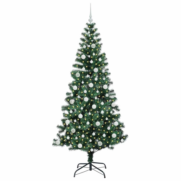 Árbol de Navidad Artificial Preiluminado Verde 210 cm M 3