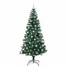 Árbol de Navidad Artificial Preiluminado Verde 210 cm 4