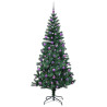 Árbol de Navidad Artificial Preiluminado Verde 210 cm 4