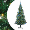 Árbol de Navidad Artificial Preiluminado Verde 210 cm 2