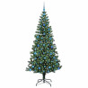 Árbol de Navidad Artificial Preiluminado Verde 210 cm 3