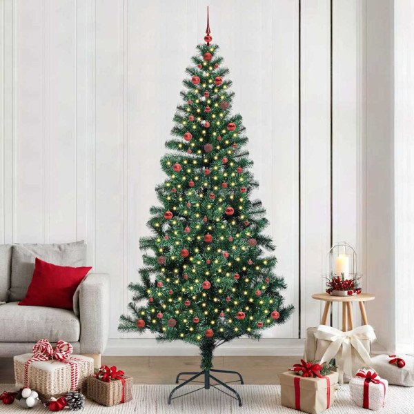 Árbol de Navidad Artificial Preiluminado Verde 240cm D