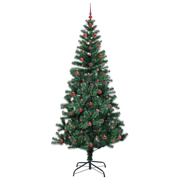 Árbol de Navidad Artificial Preiluminado Verde 240cm M 4