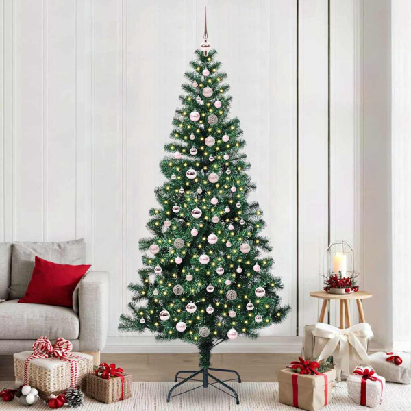 Árbol de Navidad Artificial Preiluminado Verde 240cm D