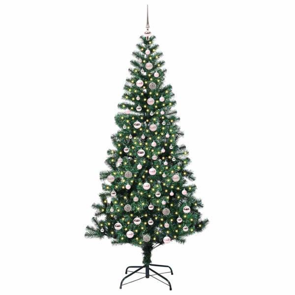 Árbol de Navidad Artificial Preiluminado Verde 240cm M 3