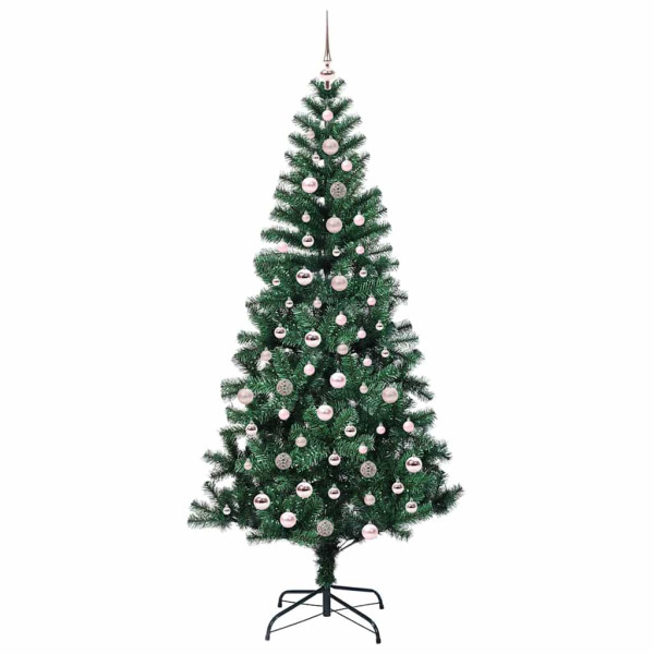 Árbol de Navidad Artificial Preiluminado Verde 240cm M 4