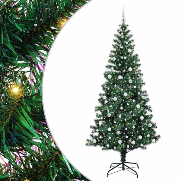 Árbol de Navidad Artificial Preiluminado Verde 240cm M 2