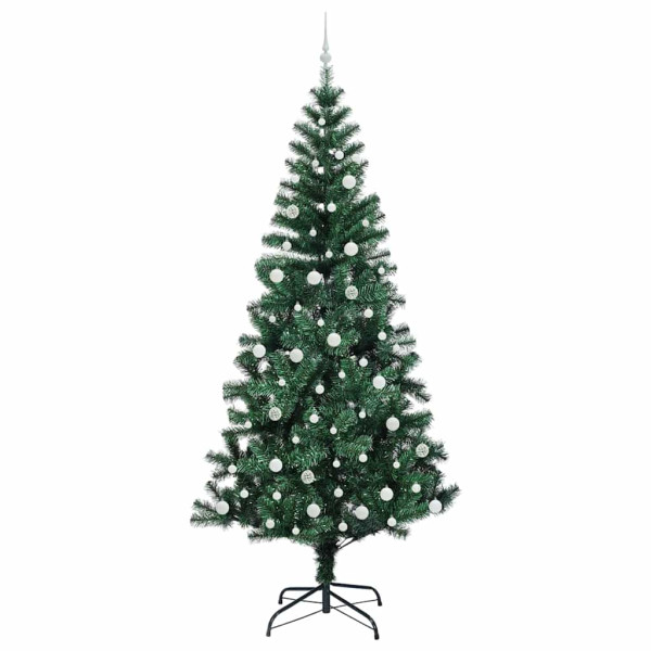 Árbol de Navidad Artificial Preiluminado Verde 240cm M 4
