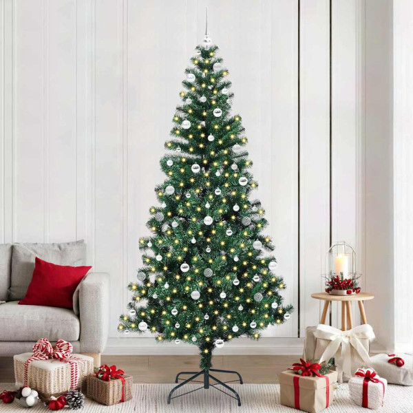 Árbol de Navidad Artificial Preiluminado Verde 240cm D