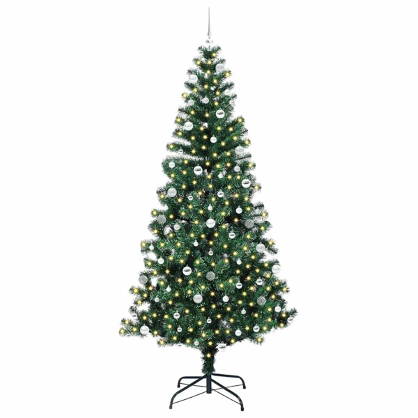 Árbol de Navidad Artificial Preiluminado Verde 240cm M 3