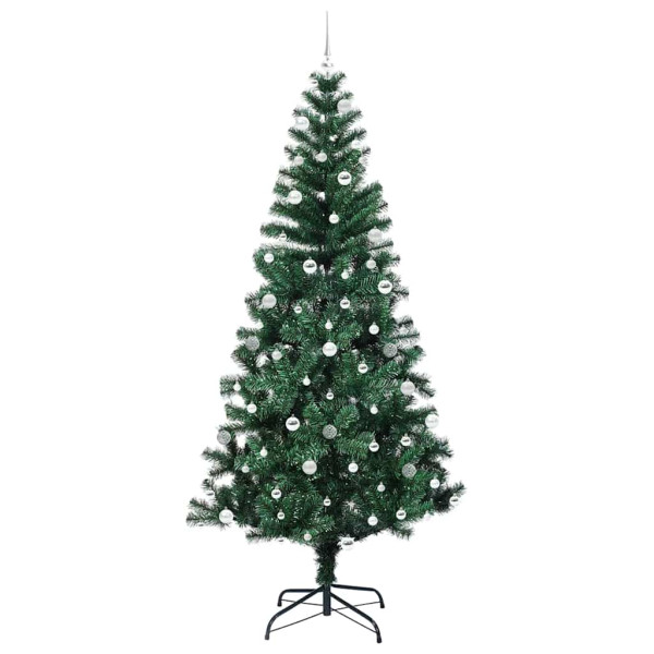 Árbol de Navidad Artificial Preiluminado Verde 240cm M 4