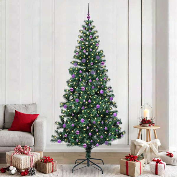 Árbol de Navidad Artificial Preiluminado Verde 240cm D