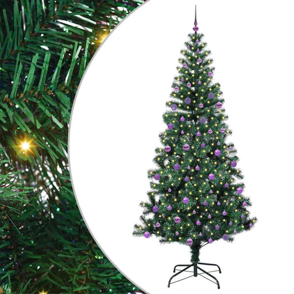 Árbol de Navidad Artificial Preiluminado Verde 240cm M 2