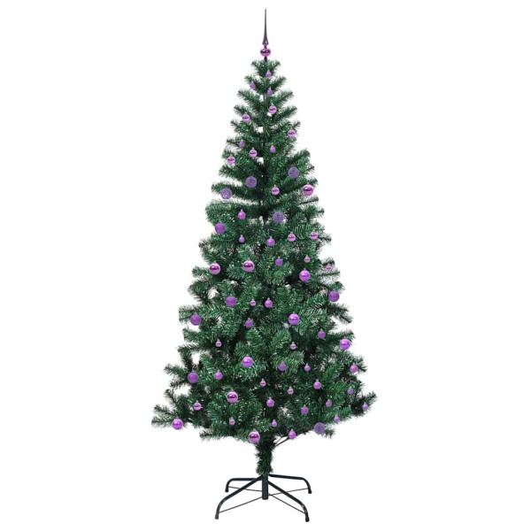 Árbol de Navidad Artificial Preiluminado Verde 240cm M 4