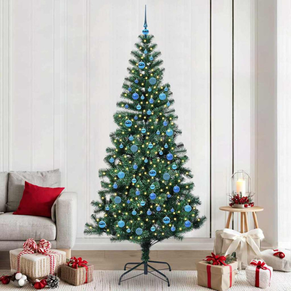 Árbol de Navidad Artificial Preiluminado Verde 240cm D