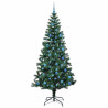 Árbol de Navidad Artificial Preiluminado Verde 240cm 4
