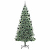 Árbol de Navidad Artificial Nevado con Luz LED Verde y 210 cm 3