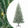 Árbol de Navidad Artificial Nevado con Luz LED Verde y 210 cm 2