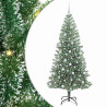 Árbol de Navidad Artificial Nevado con Luz LED Verde y 210 cm 2