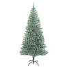 Árbol de Navidad Artificial Nevado con Luz LED Verde y 210 cm 3
